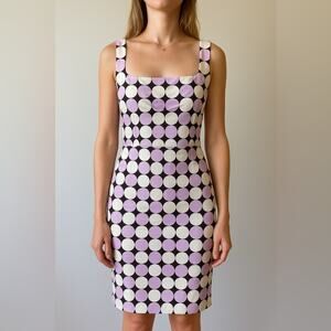 ⭐ 🔥 50% OFF SALE — FINAL PRICESangria Purple‎ Polka Dot Sheath Dress Size 12